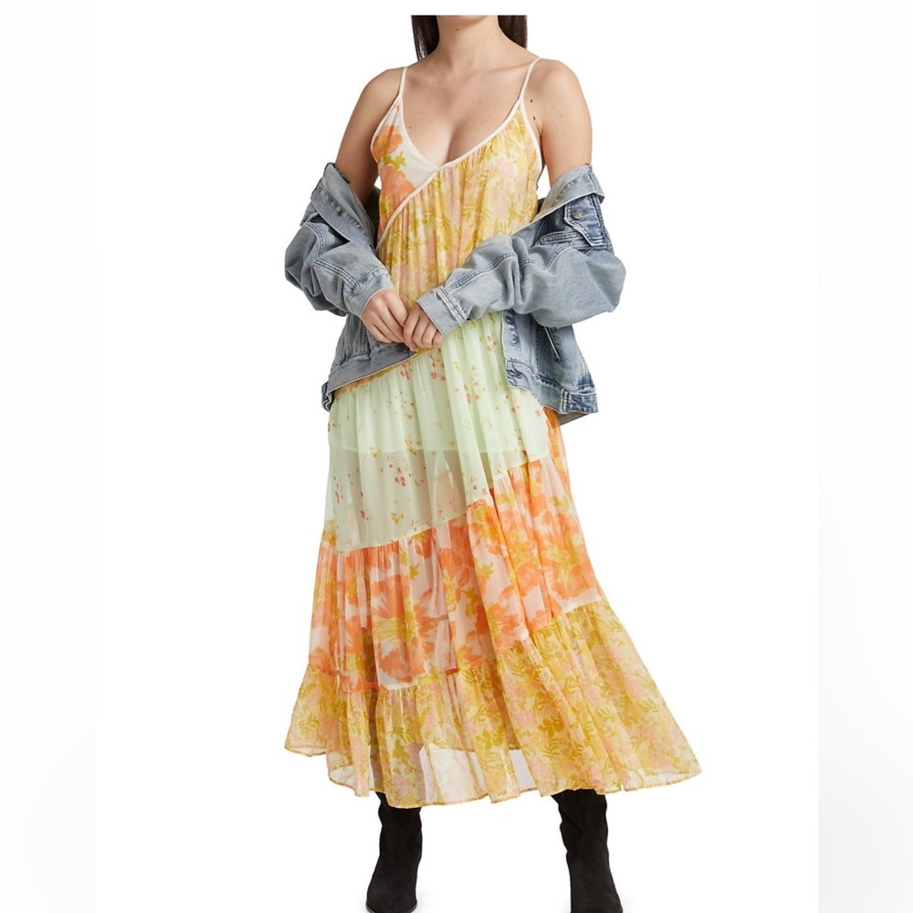 NWT Free People Luna Grace Tiered Maxi Dress - Picture 8 of 16